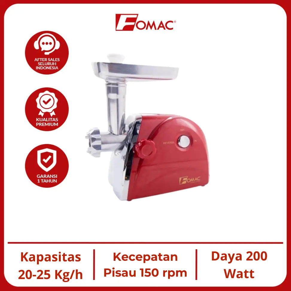 FOMAC Mesin giling daging Meat Grinder MGD-G31 (Red)