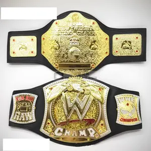 WWE Wrestler Champion Golden Belt Boxing Combat Plating Gold Belt Man Cosplay Accessories Toy Career Competition Boxing Champion