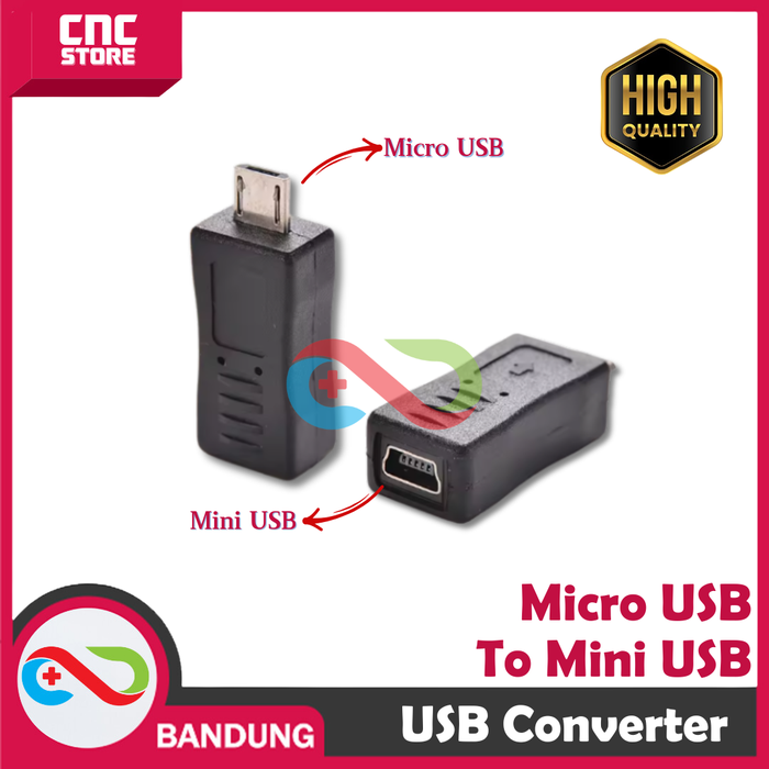 Jual CONVERTER MICRO USB TO MINI USB ADAPTER HP ARDUINO ESP STM32 ...