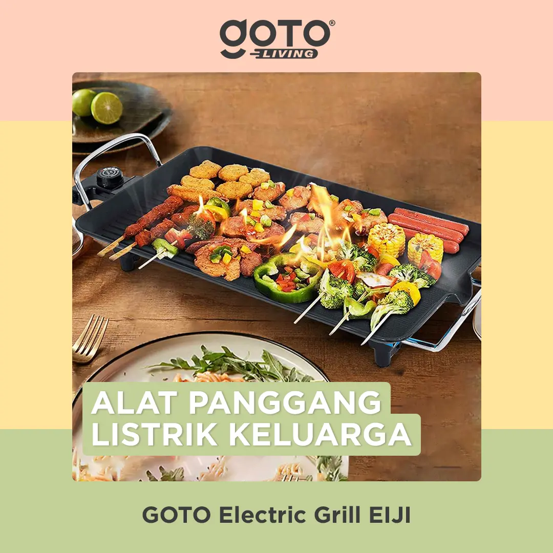 Goto Eiji Alat Pemanggang Electric Grill Pan BBQ Panggangan Listrik