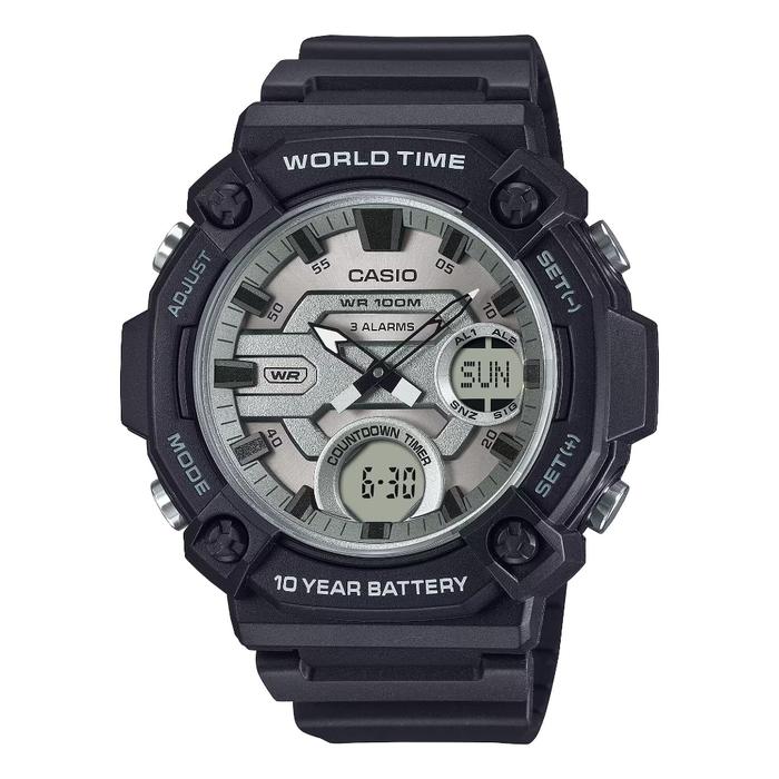 Gambar Casio Jam Tangan Pria dengan format Analog Digital AEQ-120W-7AVDF dari Casio Official Store Kota Tangerang Selatan Tokopedia