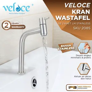 VELOCE Kran Angsa Wastafel Leher Kotak Kran Sink Dapur Kran Angsa Full Stainless SUS 304  2085