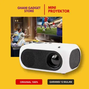 Proyektor Projector Projektor Mini LCD Full HD 1080P 1200 Lumens Home Theater Eye Protection 12V 2A