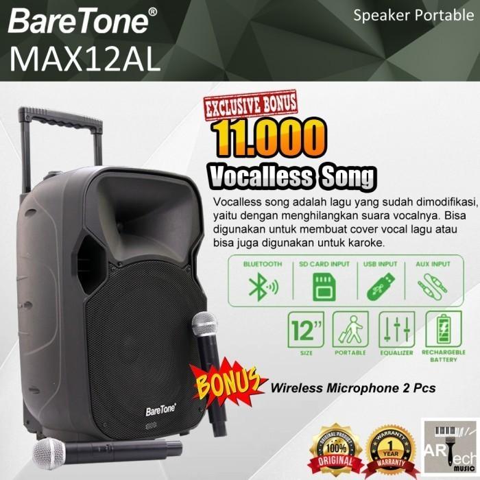 Gambar Baretone MAX12AL /MAX 12AL/MAX 12 AL Speaker Portable Bluetooth 12inch dari Artech Music Kota Bekasi Tokopedia