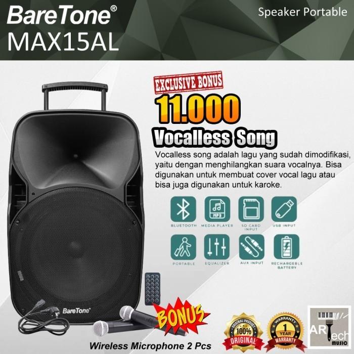 Gambar Baretone MAX15AL /MAX 15AL/MAX 15 AL Speaker Portable 15inch Bluetooth dari Artech Music Kota Bekasi Tokopedia