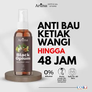 Aruna Deodorant Spray Anti Bau Badan Penghilang Bau Ampuh Hingga 48 Jam Bahan Alami Non Alkohol Aman Untuk Kulit | Crystal Deodorant | Natural Deodoran Ketiak Extract