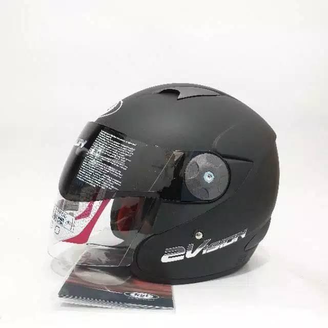 Gambar HELM KYT 2 VISION SOLID - BLACK MATT - M dari KYT Indonesia Kota Administrasi Jakarta Pusat Tokopedia