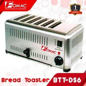FOMAC BTT-DS6 Mesin Pemanggang Roti Bread Toaster 6 Slice Stainless