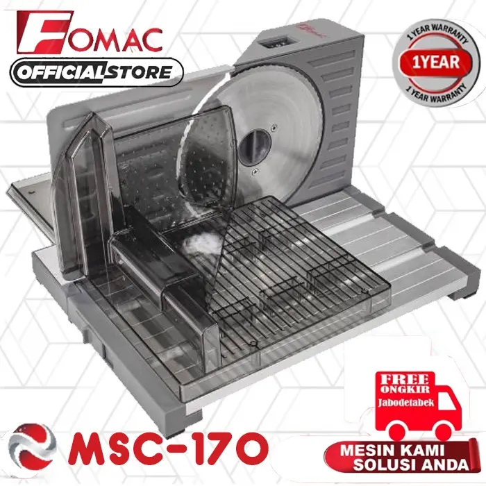 Mesin Pengiris Daging Meat Slicer MSC-170 FOMAC Iris daging Tebal Tipis Mudah di bawa 0088