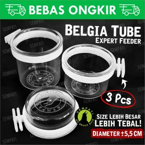 CEPUK WADAH PAKAN MINUM BURUNG IMPORT BELGIA ITALY SEMPATI ISI 3 CBLGS
