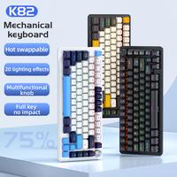 Jual APAYADO K82 Gaming Keyboard with Metal Knob, Hot-Swap Mechanical ...