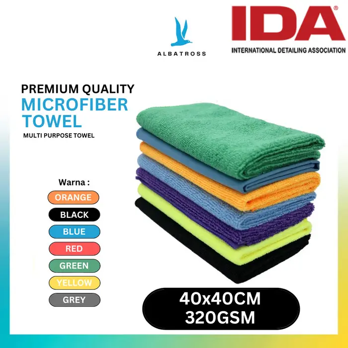 Albatross Kain Lap Microfiber Towel / Microfiber PREMIUM QUALITY 40x40cm 320gsm