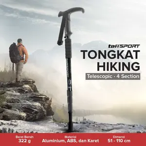 Tongkat Hiking Trekking Pole Telescopic 4 Section - E4102 TaffSPORT