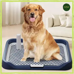 Tempat latihan Buang Air Anjing Kucing  dengan Pad Mesh & Tray Bawah Pet Training Potty Tray Detachable