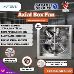 IMATSU Blower Exhaust Box Fan Kandang Ayam 30 Inch 380 V 3 Phase Kipas Gudang