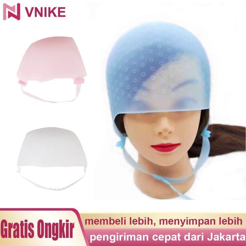 1 Set Topi Highlight Bleaching Pewarnaan rambut + jarum kait Alat ...