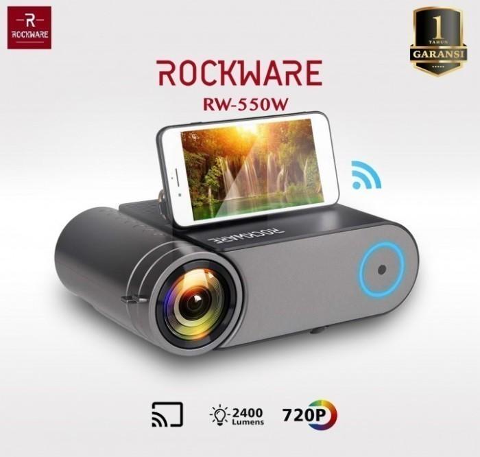 Gambar ROCKWARE RW-550W - HD 720P Projector 2400 Lumens - Mirroring Display dari Tanaga Online Shop Kota Administrasi Jakarta Barat Tokopedia