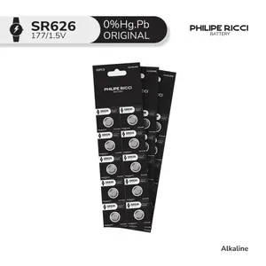 PhiLipe Ricci Baterai Jam Tangan LR626 0% Hg.Pb