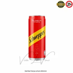 Schweppes Ginger Ale minuman berkarbonasi 250 ml - 1 kaleng