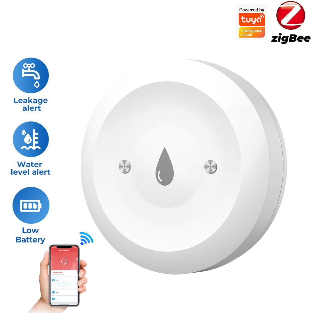 Smart Home ZigBee Water Leak Detector Tuya App Control Security Alarm Wireless Water Leakage Sensor