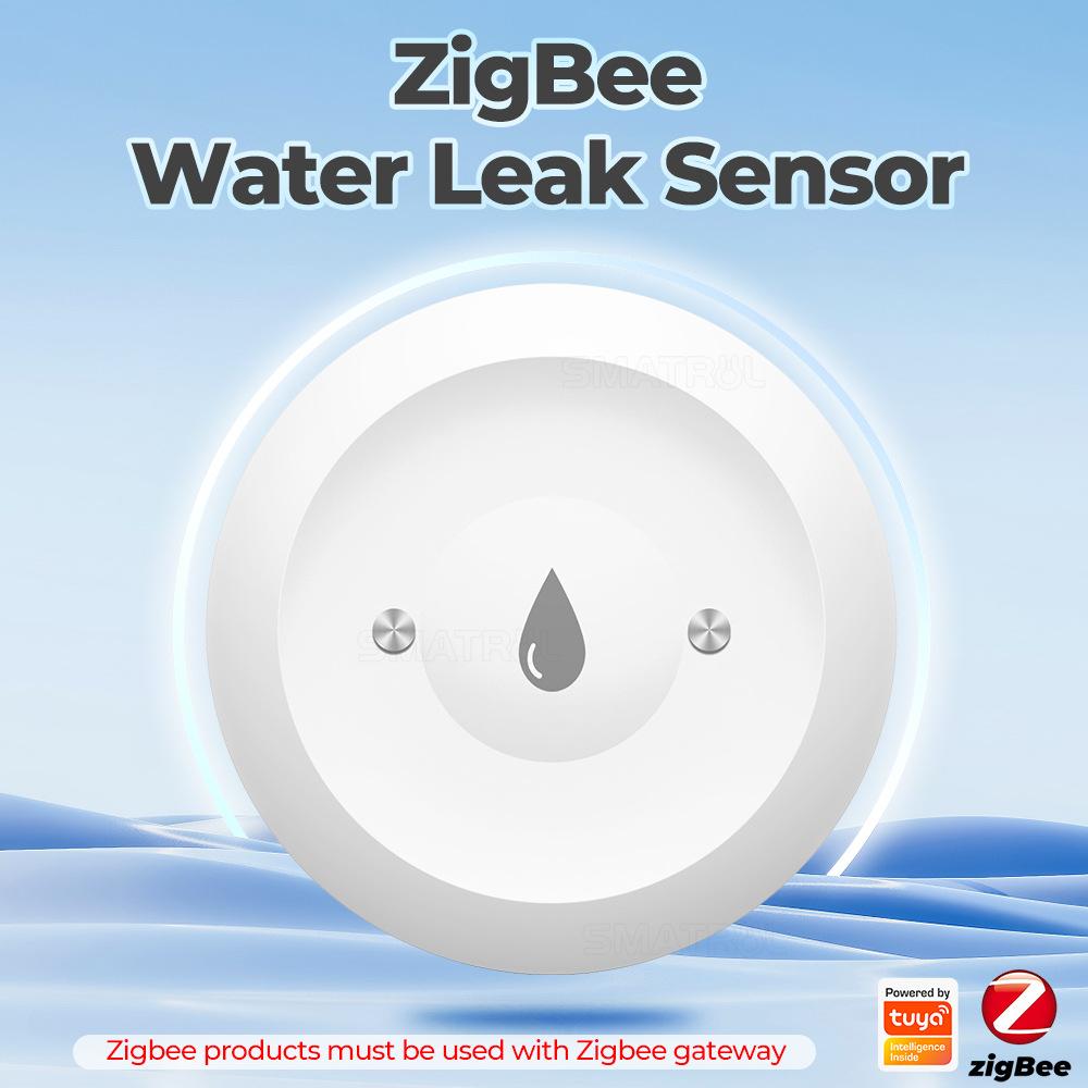 Smart Home ZigBee Water Leak Detector Tuya App Control Security Alarm Wireless Water Leakage Sensor
