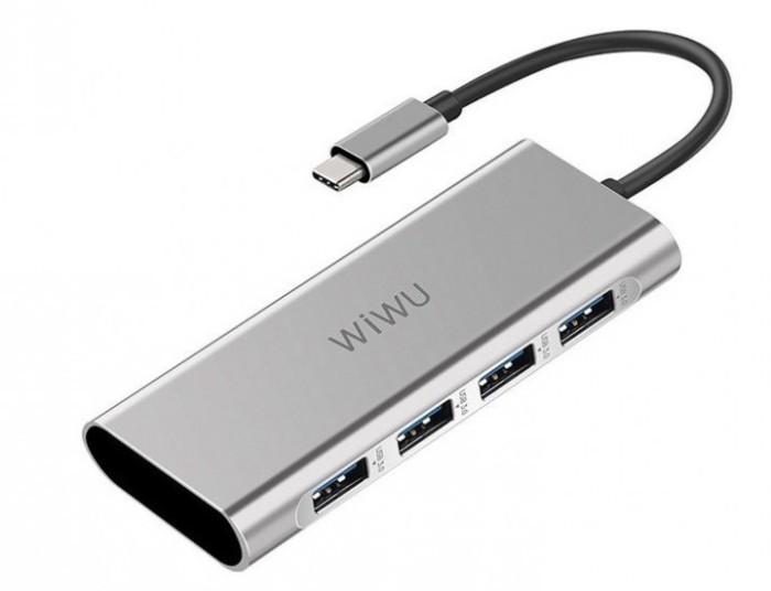 Gambar WIWU Apollo A440 4-in-1 Type-C to 4 USB 3.0 Ports Hub Adapter dari Tanaga Online Shop Kota Administrasi Jakarta Barat Tokopedia