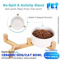Gambar CERAMIC PET FOOD BOWL TEMPAT MAKAN MINUM MANGKOK KUCING ANJING DOG CAT - Satuan, Hijau, 16x9cm dari Pet Dreams Kota Administrasi Jakarta Barat 3 Tokopedia