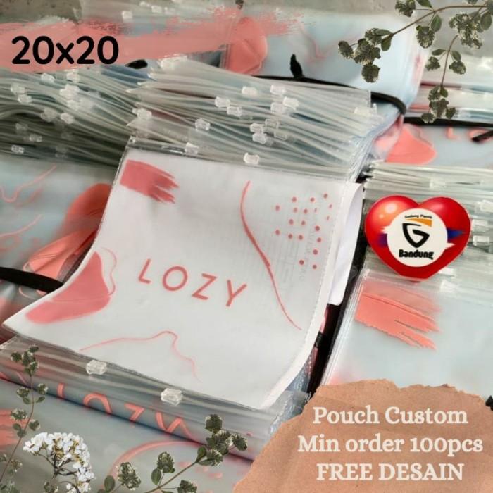 Pouch custom Kemasan mika Ziplok pouch custom Zipper - 20x20
