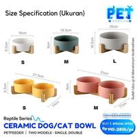 Gambar CERAMIC PET FOOD BOWL TEMPAT MAKAN MINUM MANGKOK KUCING ANJING DOG CAT - Satuan, Hijau, 16x9cm dari Pet Dreams Kota Administrasi Jakarta Barat 2 Tokopedia