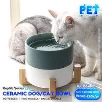 Gambar CERAMIC PET FOOD BOWL TEMPAT MAKAN MINUM MANGKOK KUCING ANJING DOG CAT - Satuan, Hijau, 16x9cm dari Pet Dreams Kota Administrasi Jakarta Barat 5 Tokopedia