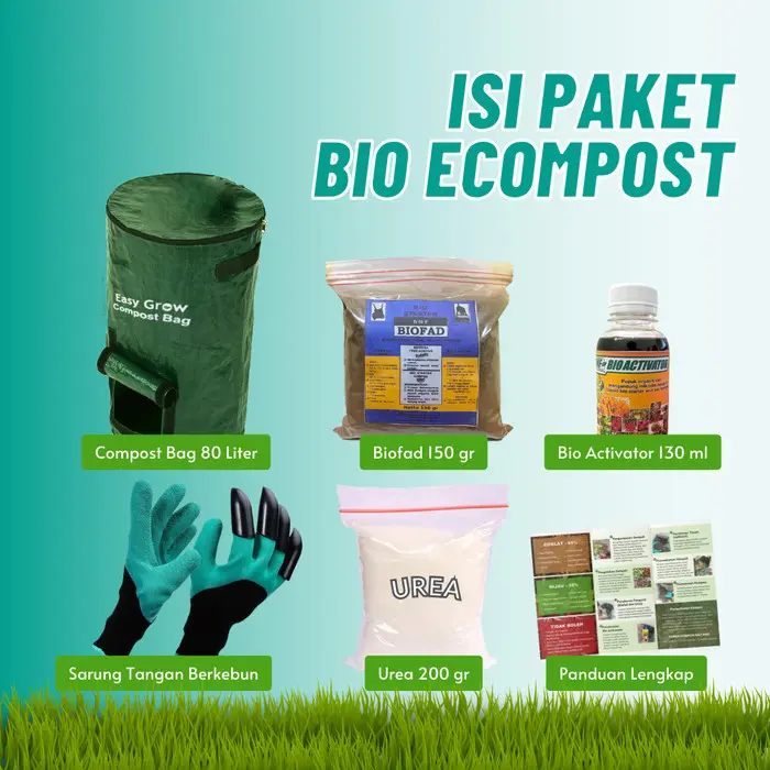 sale Bio Ecompost Paket Komposter Lengkap Compost Bag 80 Liter Easy Grow - BIO ECOMPOST