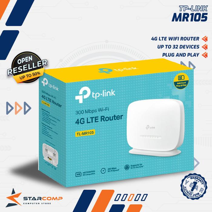 Gambar TP-Link TL-MR105 300 Mbps Wireless N 4G LTE Router TL MR105 dari Starcomp Solo Kab. Banyumas Tokopedia