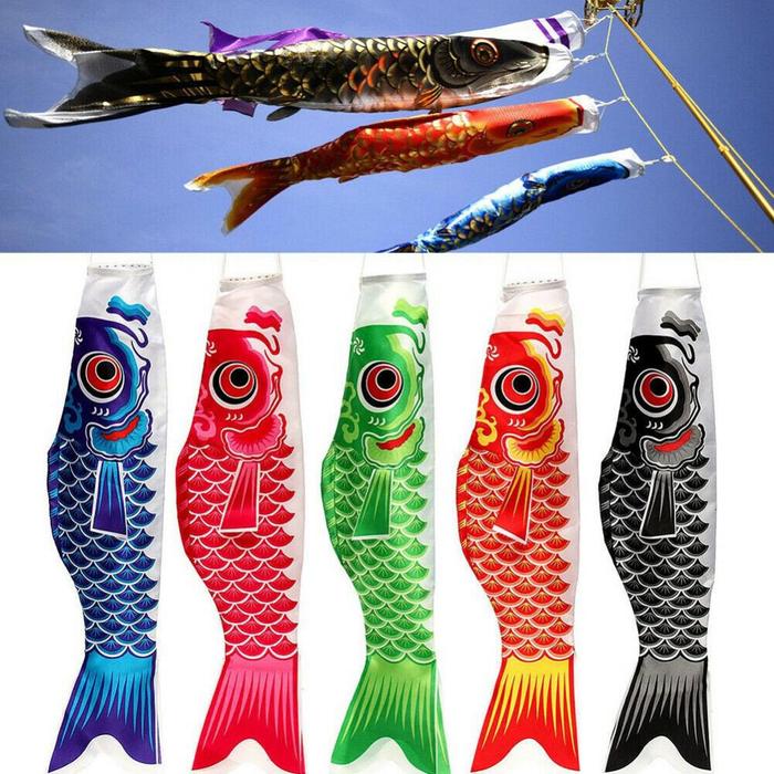 Jual 55cm Japanese Nobori Koinobori Carp Streamer Windsock Fish Flag ...