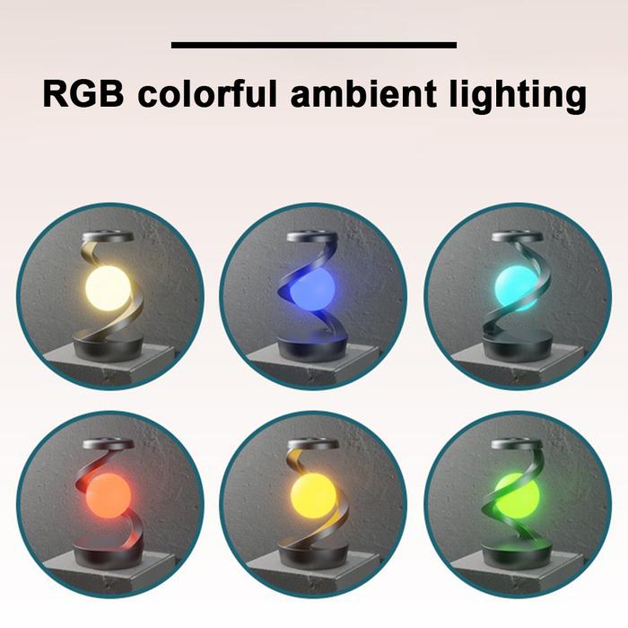 Jual Terlaris! New! Floating LED Night Light RGB Rotating Wireless ...