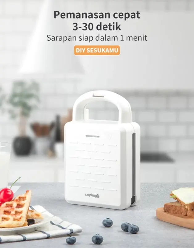 KR Alat Pembuat Sandwich Maker Breakftast Machine Multifungsi 3