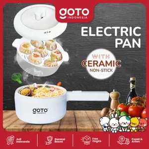 Goto Ceramico Panci Listrik Fry Pan Electric Cooker Keramik Serbaguna