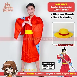 Kostum Cosplay Monkey D. Luffy Wano Kuni Arc Luffytaro Karakter Anime One Piece