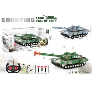 BERKAT [mama] Mainan Anak RC SHOOTING TANK CALL OF DUTY Tank Remote Control Tank RC - Tanpa Bubble
