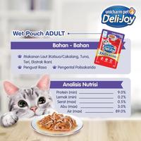 Gambar Deli-Joy Makanan Kucing Basah Pouch Adult Tuna Topping Teri 60g - 2 Packs dari UNICHARM PET SHOP Kab. Tangerang 4 Tokopedia