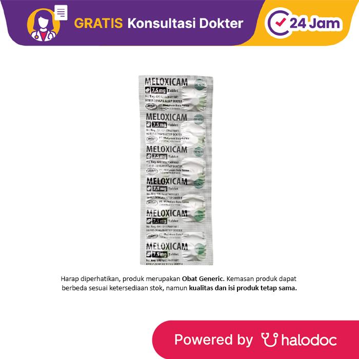 Meloxicam 7.5 mg 10 Tablet - Obat Pereda Demam & Nyeri - Halodoc