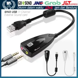 Usb Sound Card SoundCard External Aux Audio 3.5mm Sound Card USB Adapter 7.1 Channel