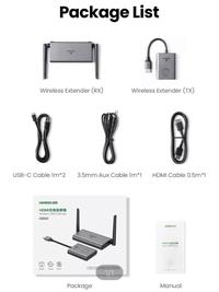 Gambar UGREEN HDMI EXTENDER TRANSMITTER AND RECEIVER WIRELESS HDMI EXTENDER - 50633A dari GGSTORESBY Kota Surabaya 2 Tokopedia
