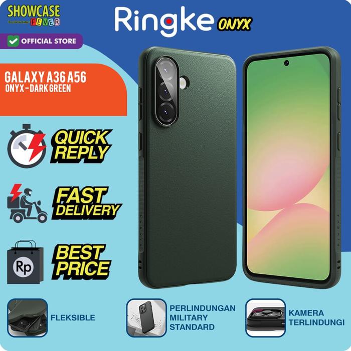 Gambar Ringke Compatible For Samsung Galaxy A36 / A56 Onyx Dark Green Casing Anti Crack Tipis Softcase Slim Armor Case Military Drop Tahan Banting Pelindung Sarung Cover TPU Bumper Silicone Protector Layar dari ShowcaseFever Kota Administrasi Jakarta Utara Tokopedia