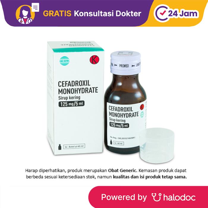 Cefadroxil 125 mg/5 ml Dry Syrup 60 ml - Antibiotik - Halodoc