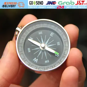 Gantungan Kunci Mini Kompas Bulat Mini Keychain Compass Diameter 44mm