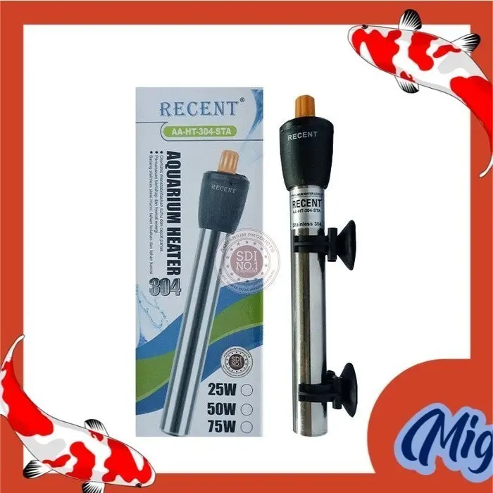 pemanas air HEATER RECENT STAINLESS aquarium 0