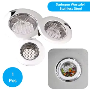 Saringan Wastafel Stainless Steel Penutup Westafel Bak Cuci Piring