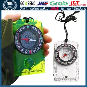 Compass Kompas Acrylic Outdoor Hiking Ruler Map Compass Camping Directional Baseplate Kompas