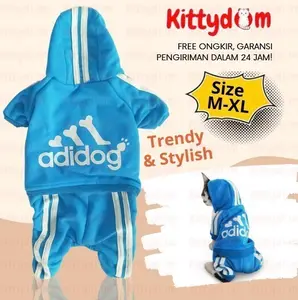 KITTYDOM Baju Hoodi Kupluk Sweater Adidog One Set Baju Celana Kucing