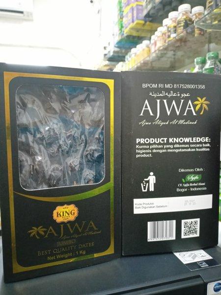 Kurma Ajwa King Dates Jumbo 1Kg Premium
